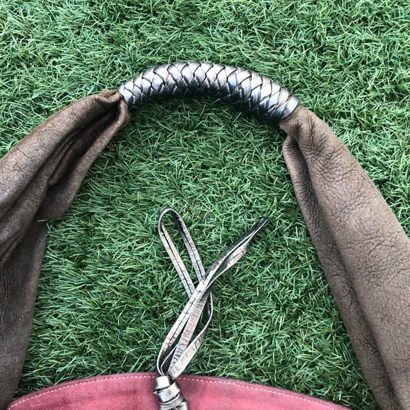 Melanie Dizon Leather Suede Hobo Shoulder Bag - Picture 3 of 4